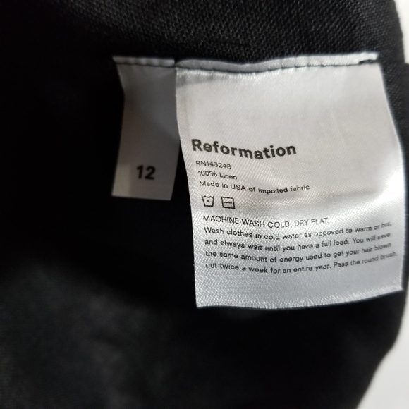 REFORMATION Black Strapless Mini Dress, Size 12 - Picture 6 of 9